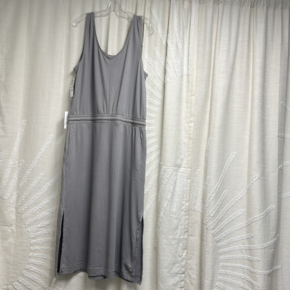 NWT Haven Well/Talbots Lt Grey Maxi dress with drawstring waist pockets - Picture 2 of 2
